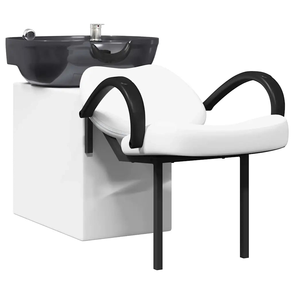Sedia per Shampoo Bianco e Nero 136 x 60 x 92 cm PVC 42009071