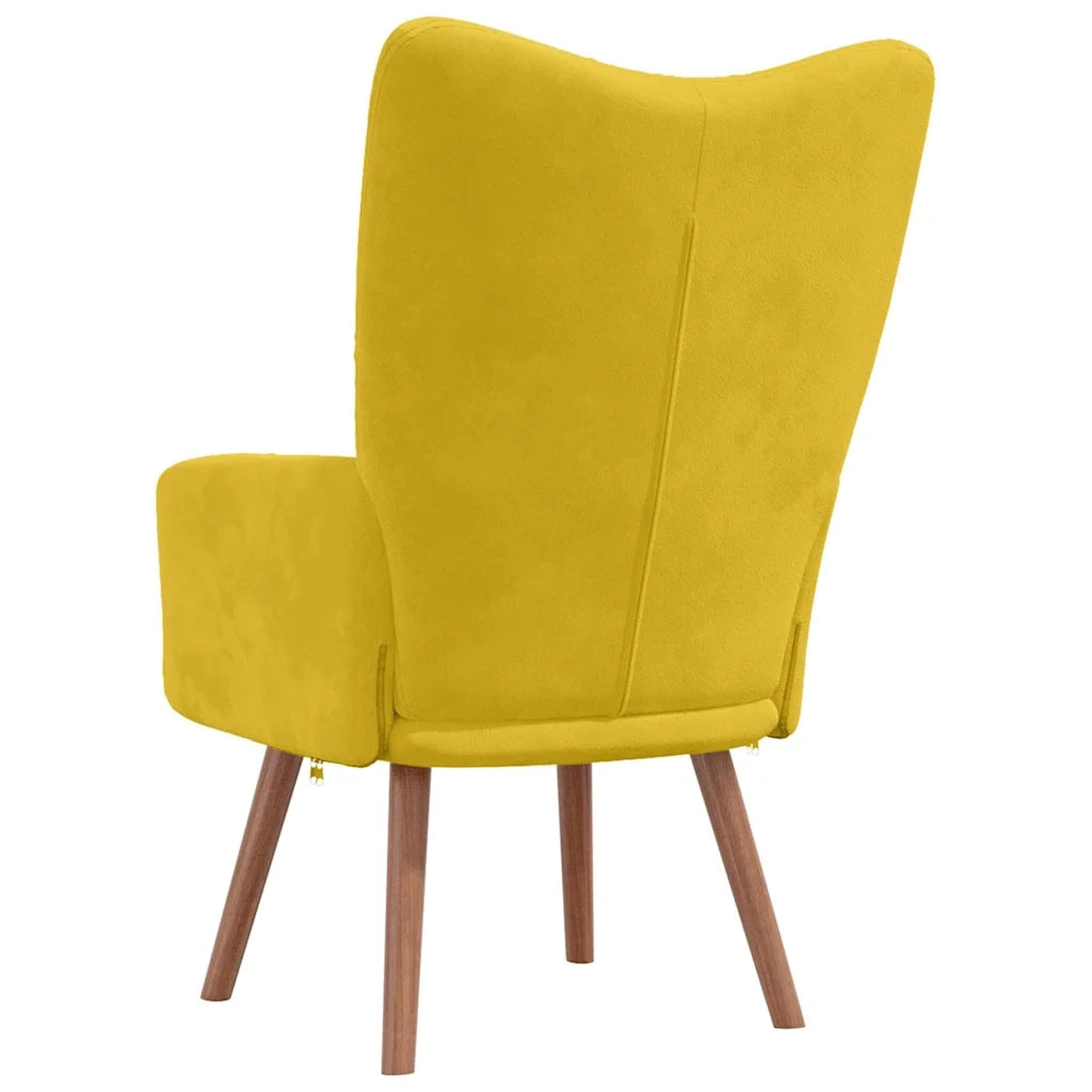Sedia Relax Giallo Senape in Velluto 328058