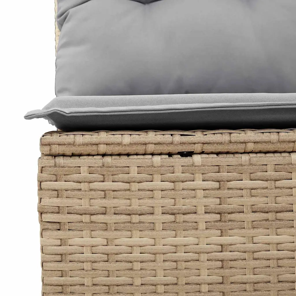 Set Divano da Giardino con cuscino 7 pcs Beige polyrattan 3345390