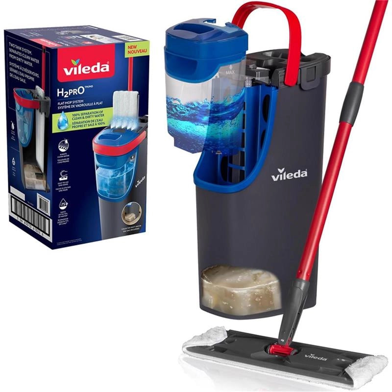 VILEDA SISTEMA LAVAPAVIMENTI H2PRO FLAT MOP SYSTEM