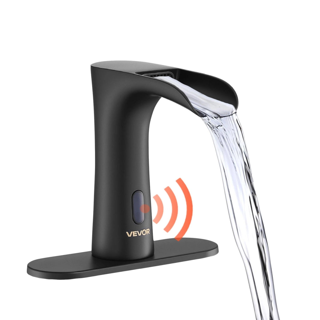 Rubinetto con Sensore per Lavabo Miscelatore Automatico Bagno Ottone Nero Opaco Altezza 145 mm per Acqua Calda e Fredda G235