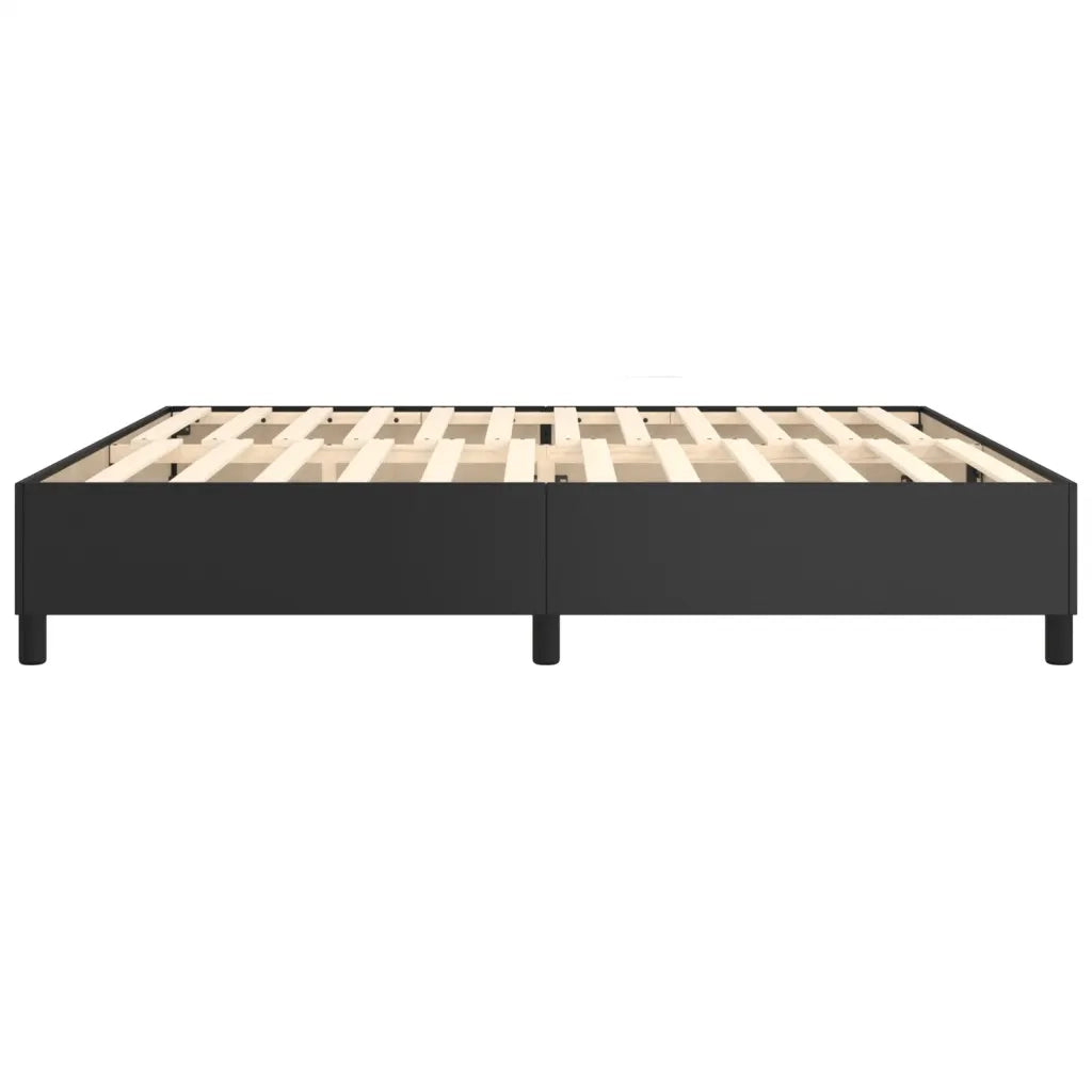 Struttura Letto a Rete a Molle Nero 200x200 cm in Similpelle