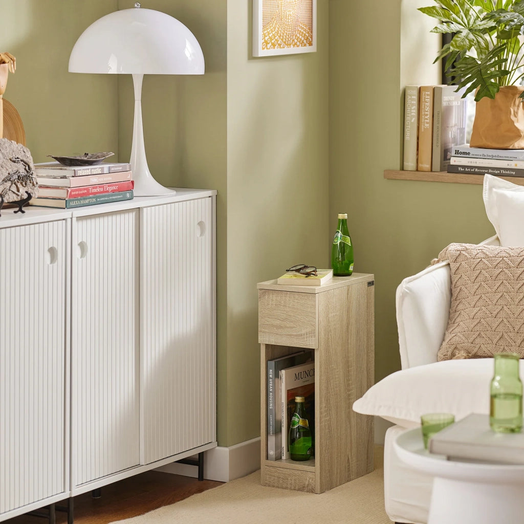 SET 2 Comodini 20x60x35 Cm Naturali FBT111-Nx2