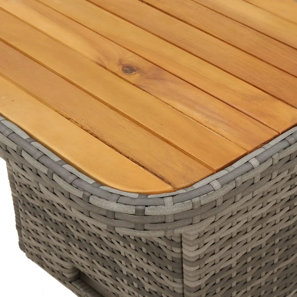 Set da Pranzo da Giardino 4 pz con Cuscini in Polyrattan Grigio 3277345