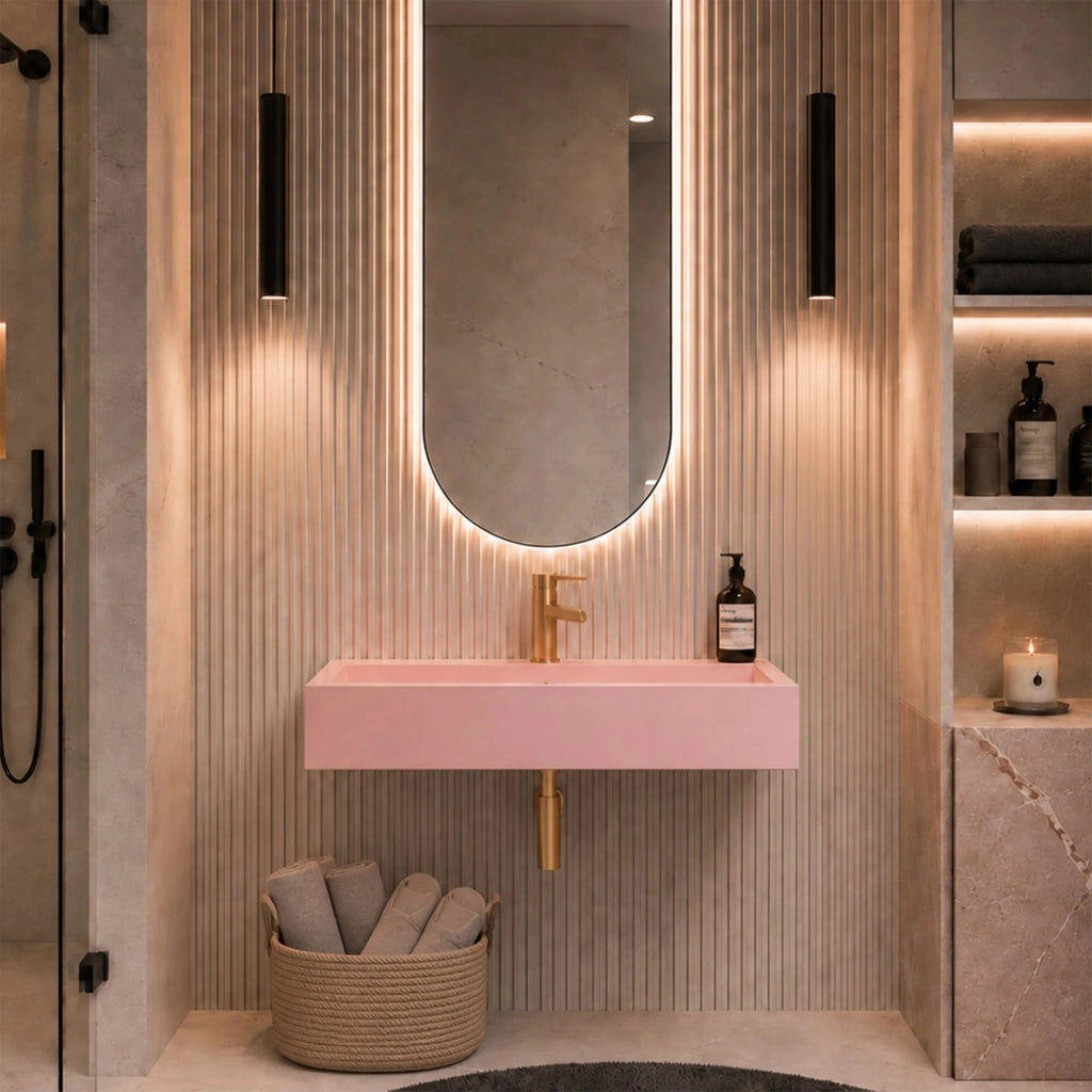 Lavabo In Conglomerato Goya Pink 50cm
