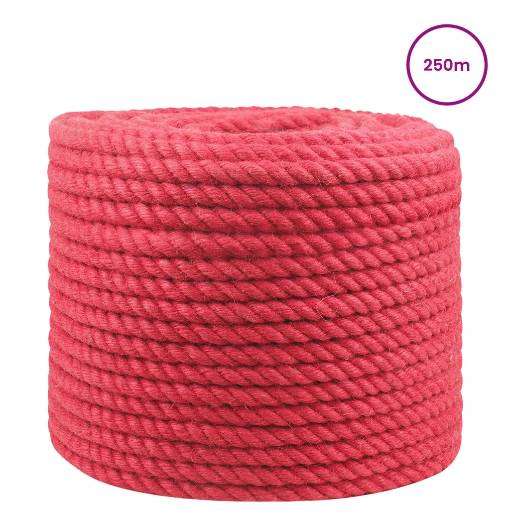 Corda di Juta 10 mm Rosso 100% juta Tossa 42011714