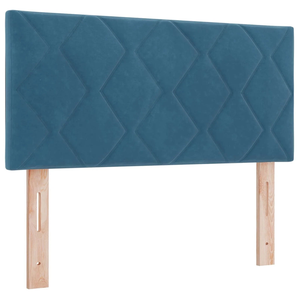 Letto con Box Spring, Materasso e LED Blu 100 x 200 cm Velluto 3452130
