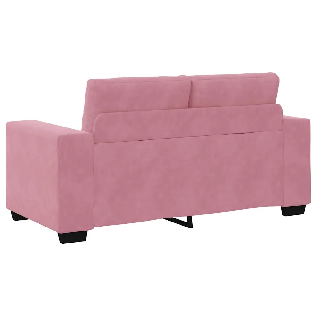 Divano 2 pz Rosa Velluto 3324724
