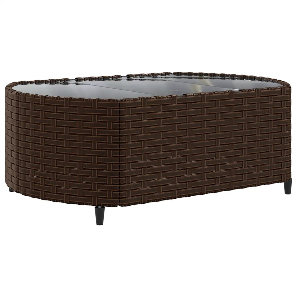 Set Divani da Giardino 10pz con Cuscini in Polyrattan Marrone 3308413