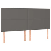 Testiera | Testata Grigio 160x5x118/128 cm in Similpelle