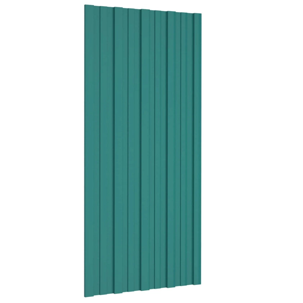Pannello per tetto 12 pz Verde 100 x 45 cm Acciaio zincato 42047121