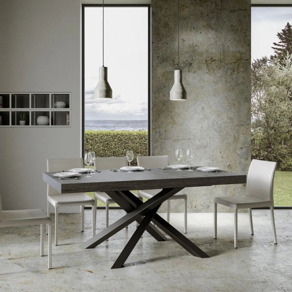 Tavolo Allungabile 130-390x90x77 cm Volantis Cemento