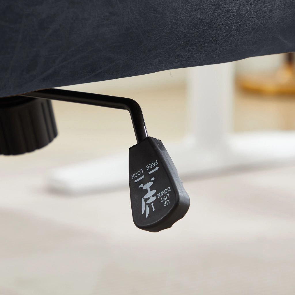 Sedia da ufficio con altezza regolabile e design ergonomico per studio in PU nero