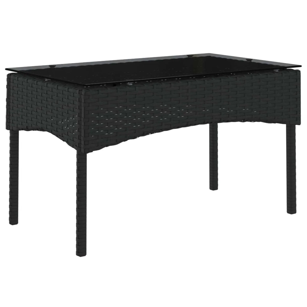 Set Divano da Giardino 2 pcs Nero e Crema polyrattan 4103803