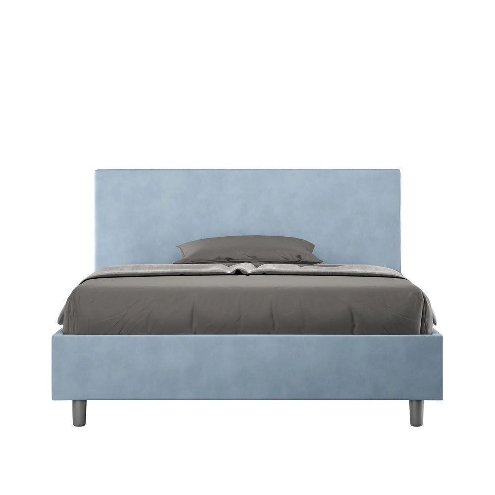 Letto Matrimoniale Francese 140x210 cm Senza Rete Adele Azzurro