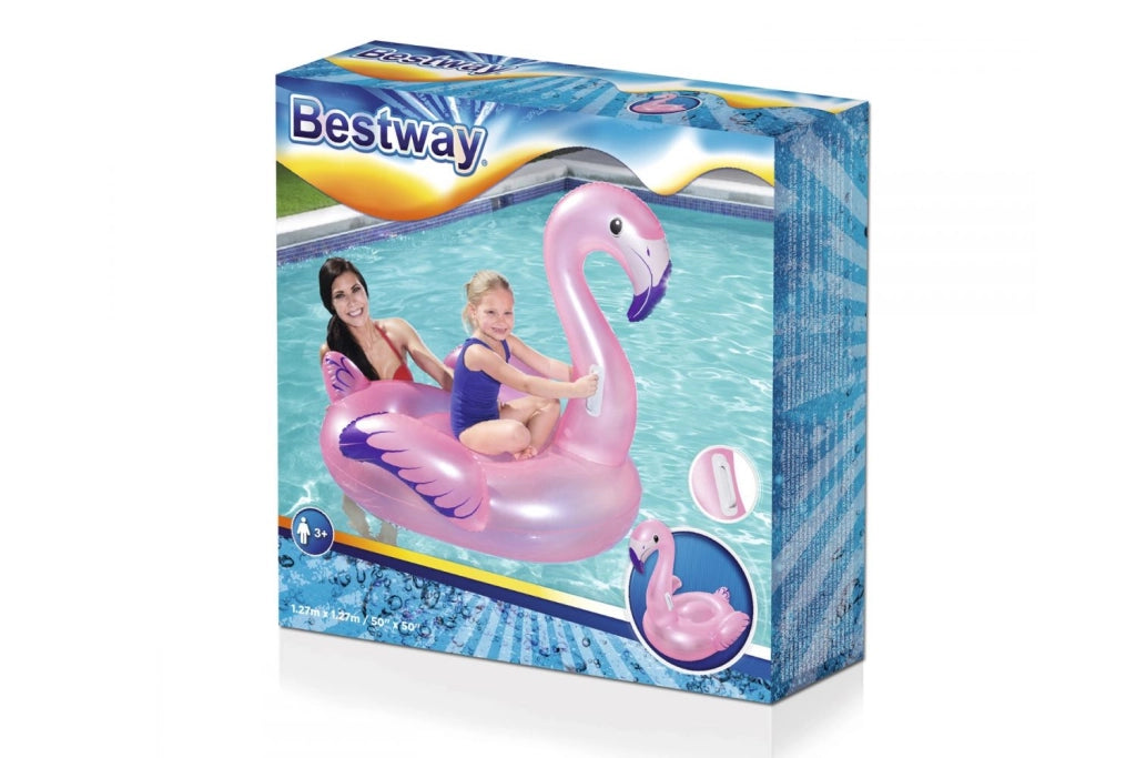 CAVALCABILE MARE PISCINA GONFIABILE FENICOTTERO 122X99X105 CM