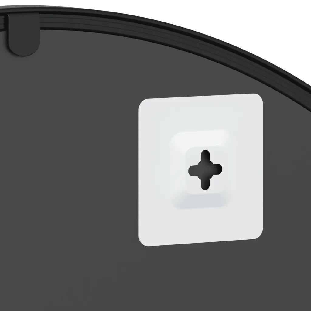 Specchio da Parete Nero 60x30 cm Arco in Ferro 358650