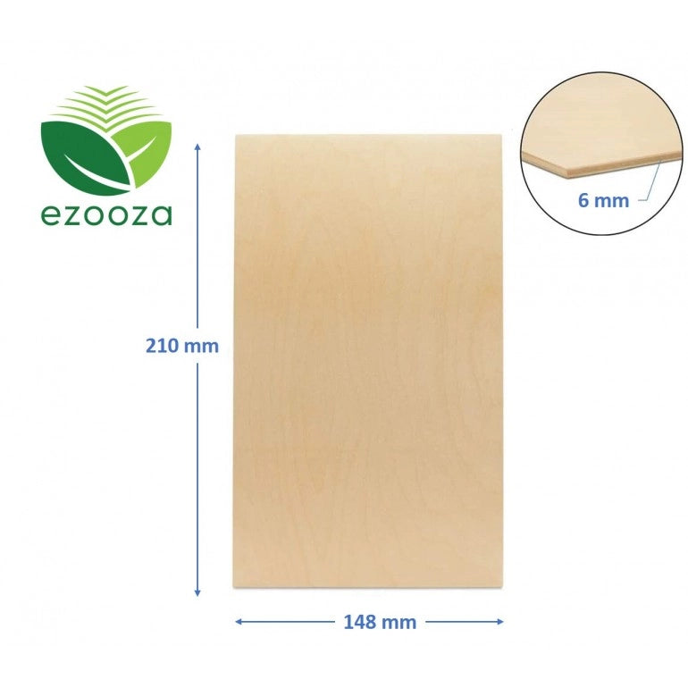 10 fogli pannello compensato 6 mm betulla baltica A5 - 148 x 210 mm