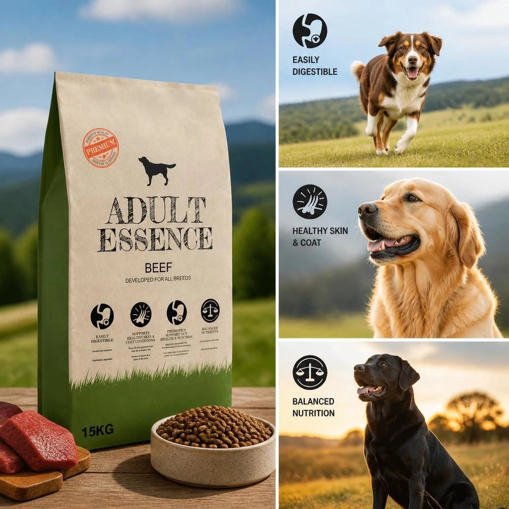 Dry Dog Food Adult Essence Beef 15 Kg