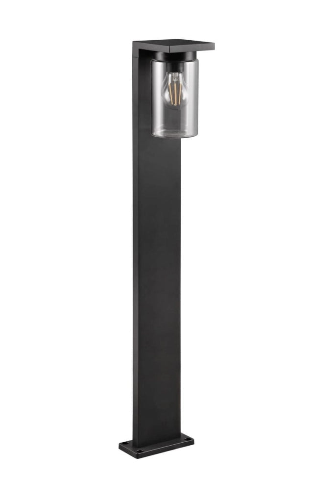 Lampione da giardino ARDILA con crepuscolare nero Trio