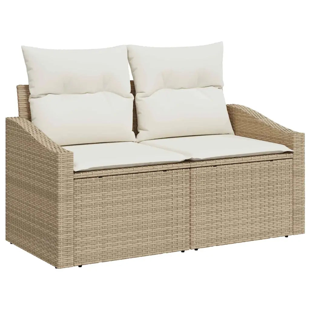 Set Divano da Giardino con cuscino 6 pcs beige e panna 3348987