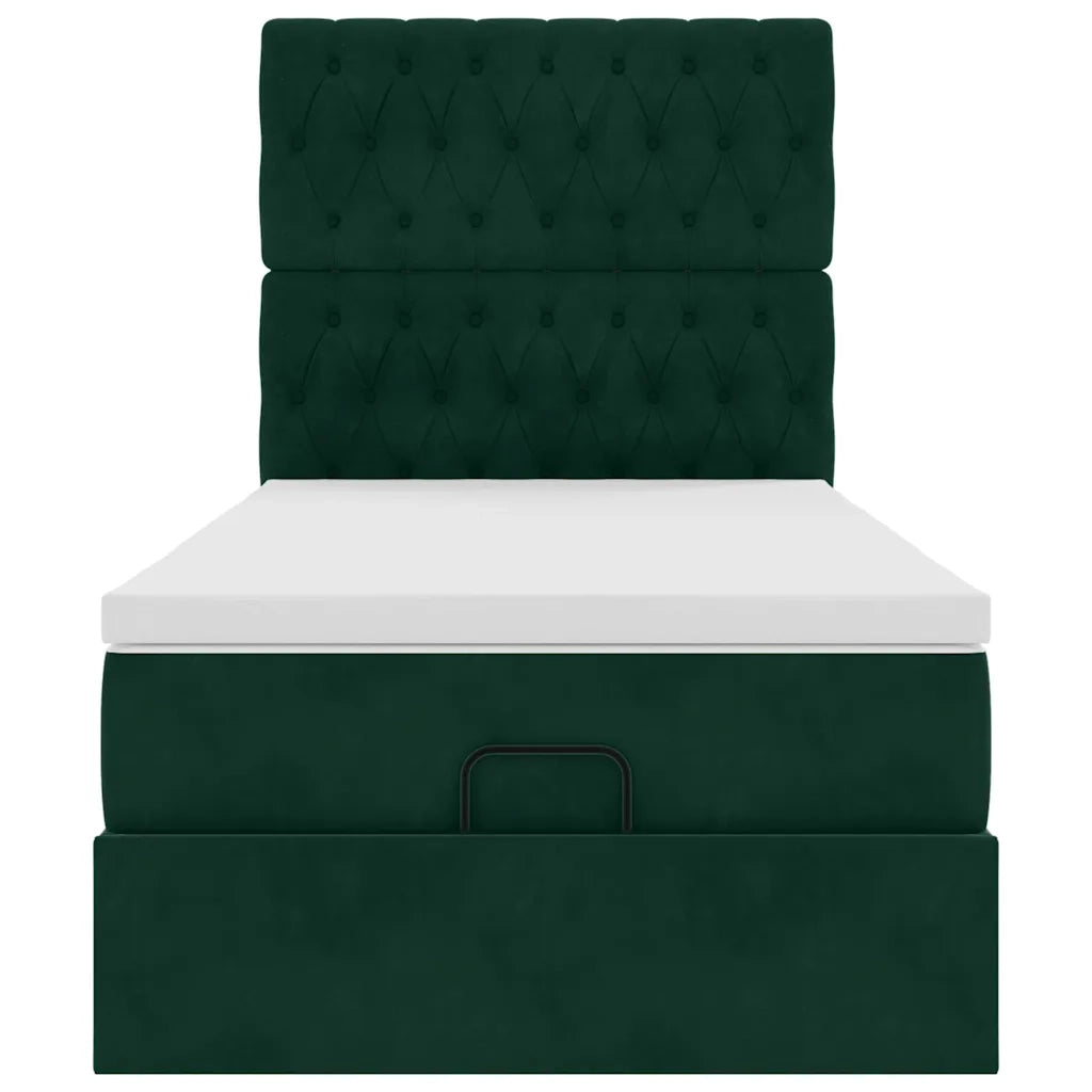 Struttura Letto Pouf con Materassi 100x200 cm Velluto 3313526