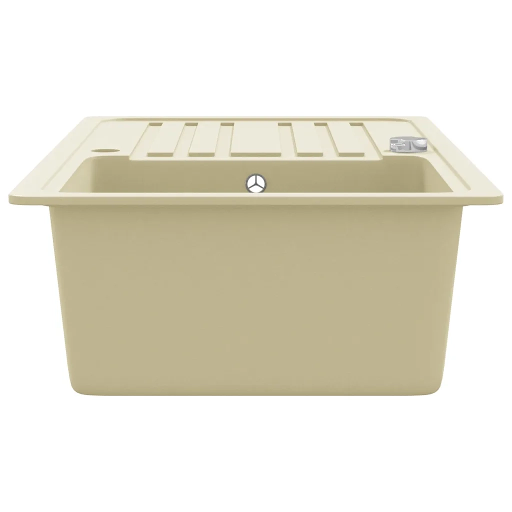 Lavello da Cucina in Granito Vasca Singola Beige 144849