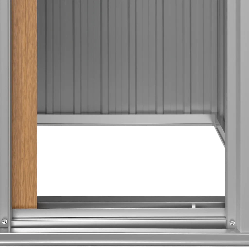 Casetta da giardino marrone 126x97,5x177 cm in acciaio zincato 316236