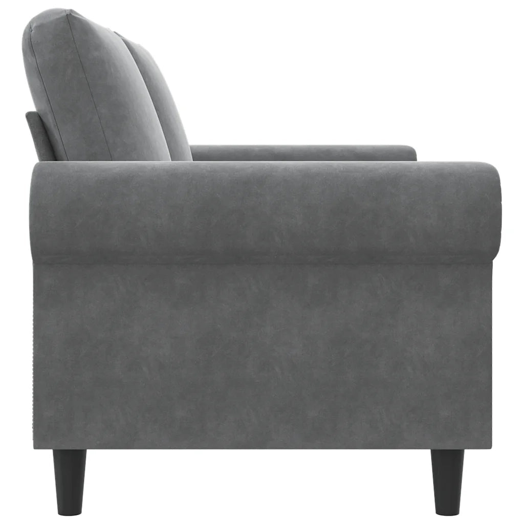 Divano a 2 Posti grigio scuro140 cm in Velluto 359530