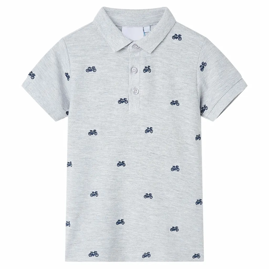 Polo per Bambini Grigio Mélange 128 12167