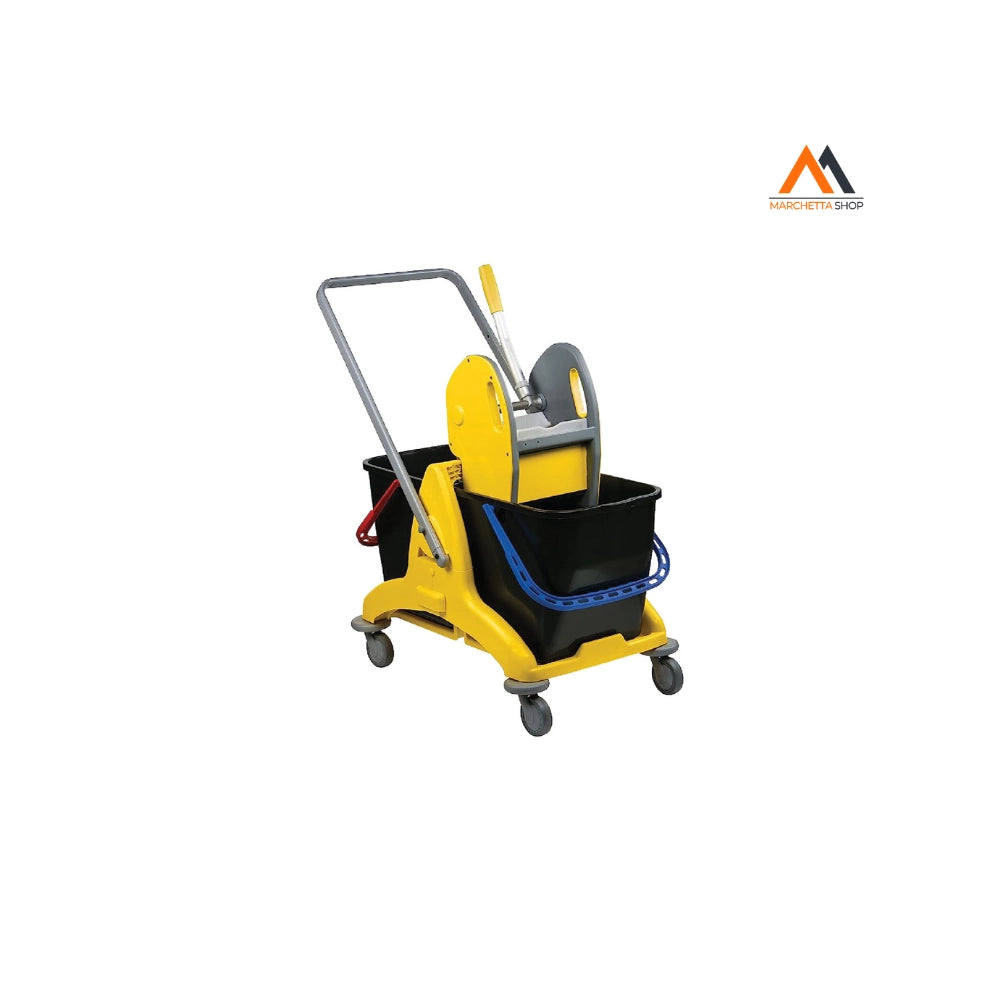 CARRELLO MULTIUSO DOPPIA VASCA 2 vasche da 25 lt ciascuna