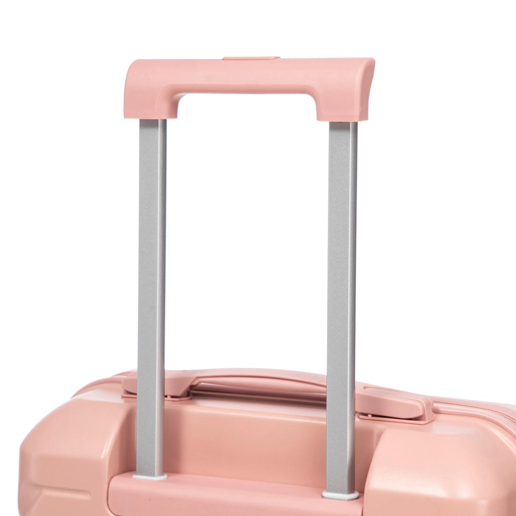 Set valigie ABS 2 pezzi con spinner e combinazione, rosa. Include trolley 14"/19" e beauty case 14