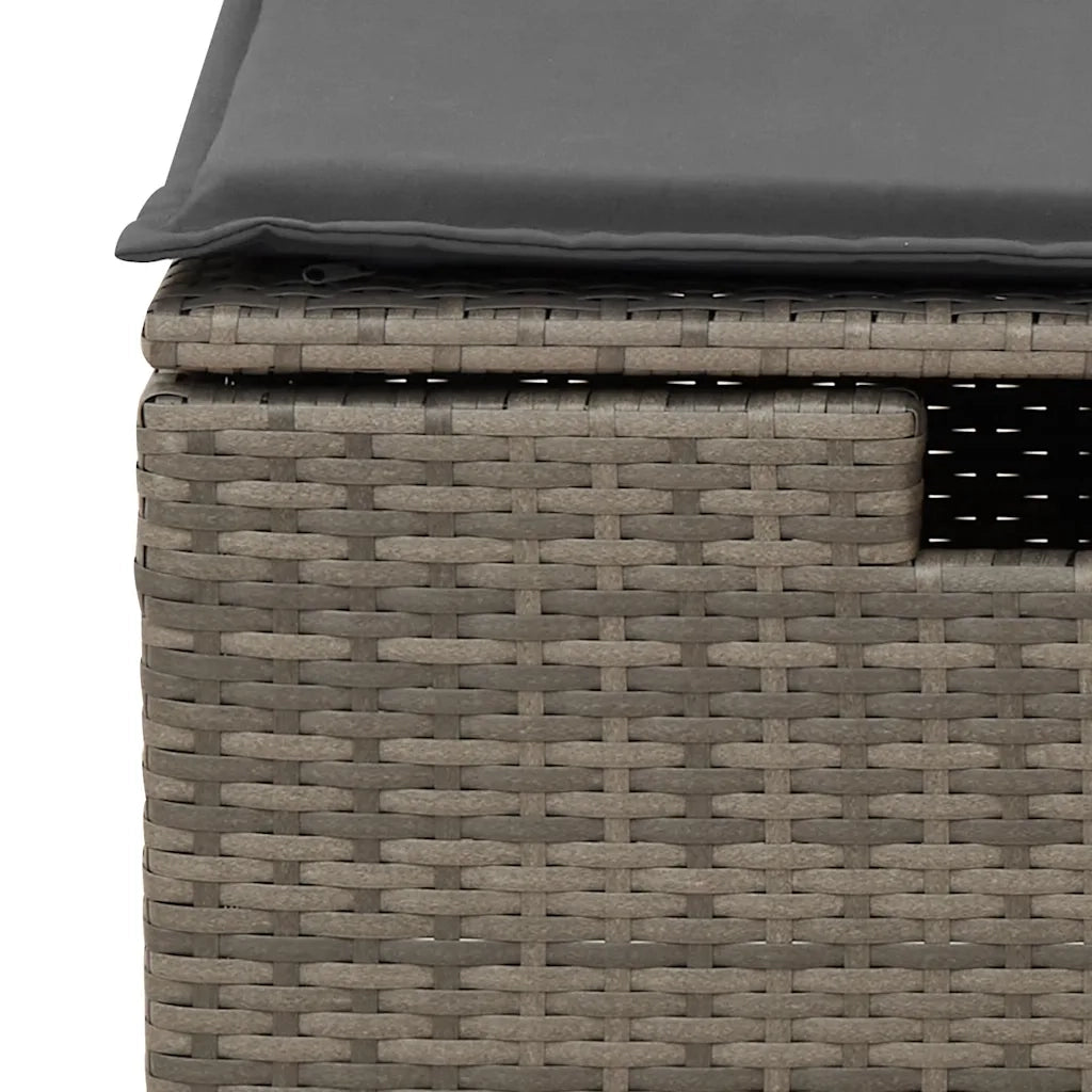 Set Divano da Giardino 5 pz con Cuscini Grigio in Polyrattan 3328145