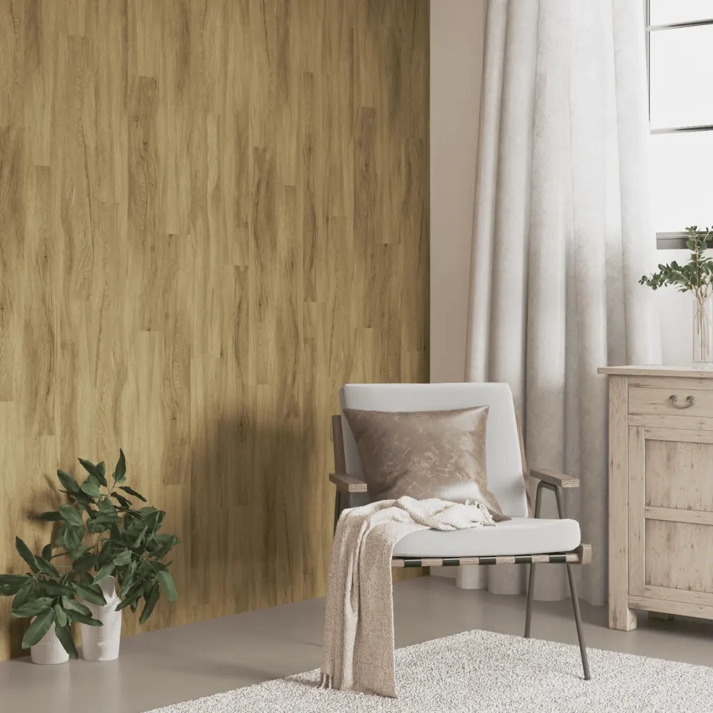 Pannelli da Parete Effetto Legno Marrone PVC 2,06 m² 351817