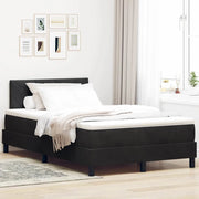 Letto a molle con testiera Nero 120 x 190 cm Velluto 3339226