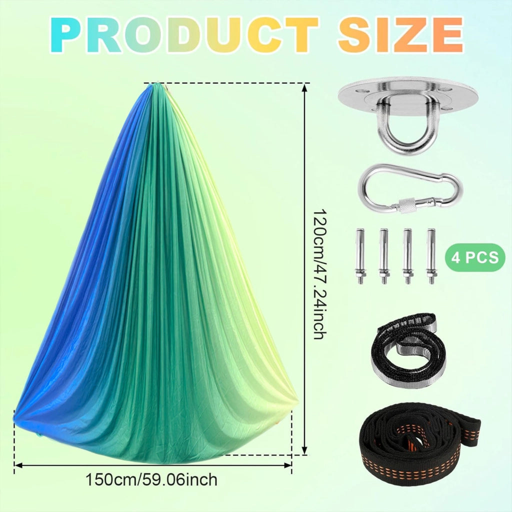 Amaca a dondolo elastica per bambini 280 x 150 cm