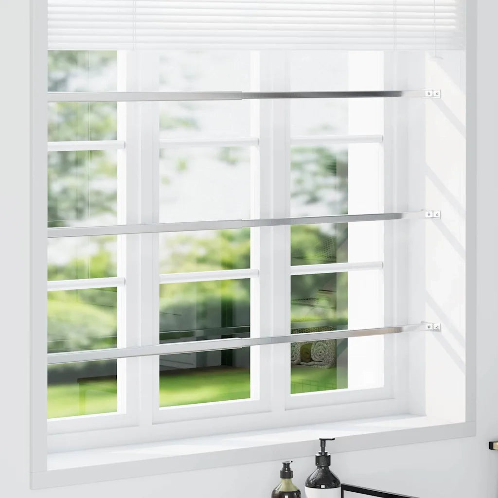 Barre di Sicurezza per Finestra Regolabili 3 pz 710-1200 mm 144516