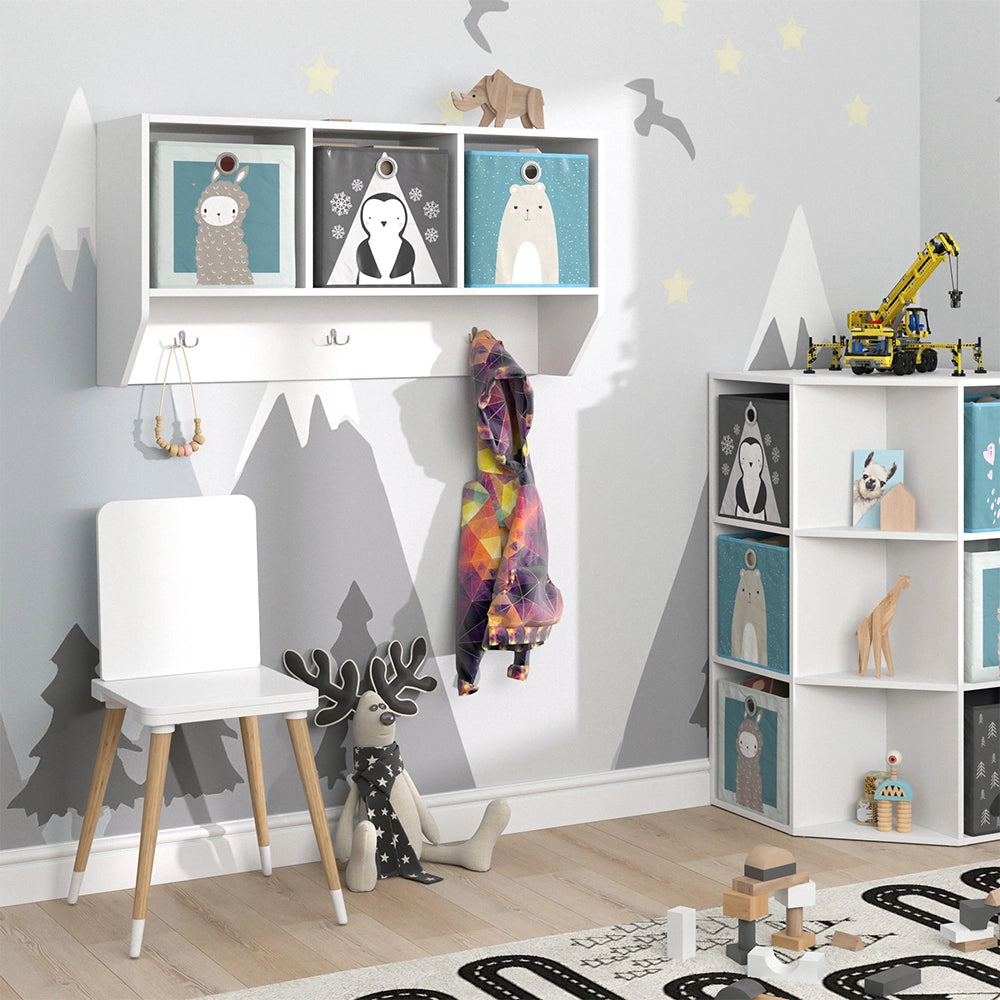 Vicco Scaffale a muro per bambini Bianco 107.2 x 56 cm