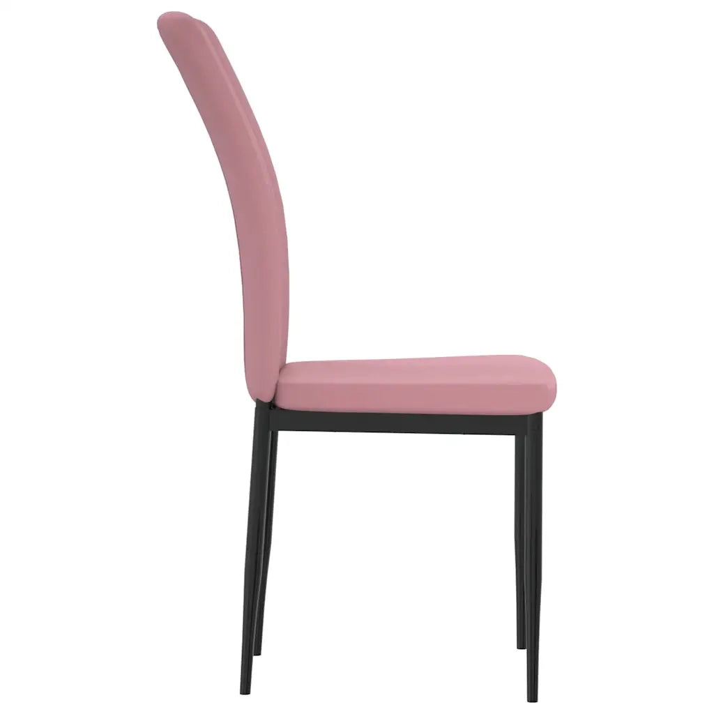 Sedie da Pranzo 2 pz Rosa in Velluto 326097