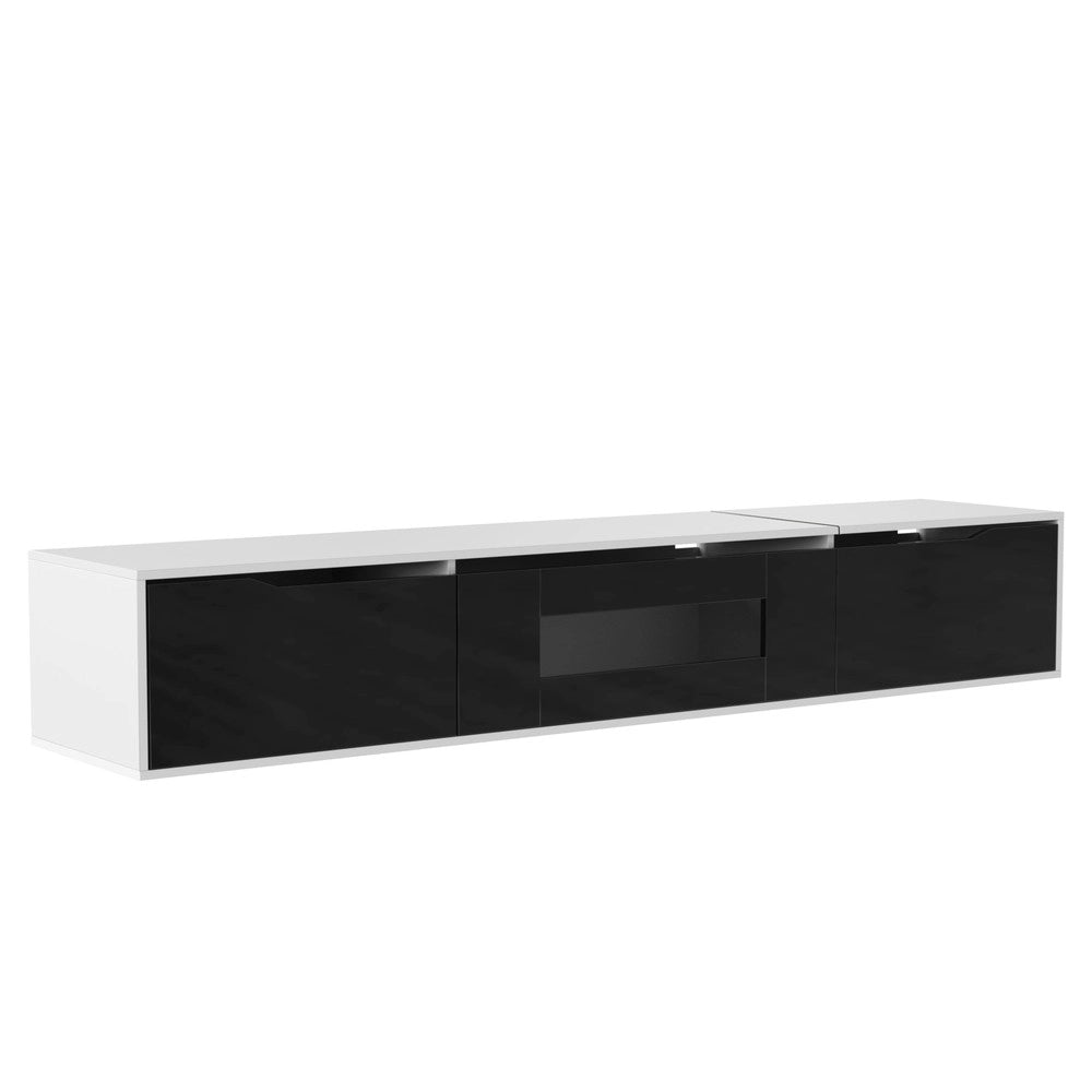 Mobile TV e Vetrina ¨C Xylo ¨C Nero Lucido e Bianco, LED Colore