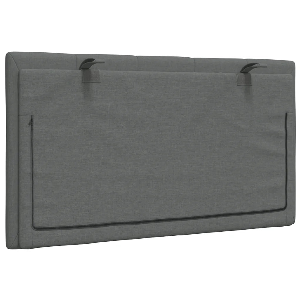 Cuscino Testiera Hanko Grigio Scuro 90 cm in Tessuto 4019143