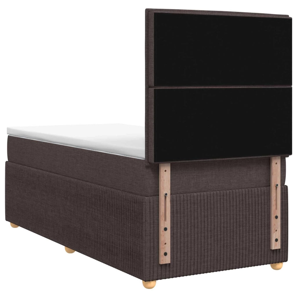 Letto box spring con materasso Marrone Scuro 90 x 190 cm 3454280