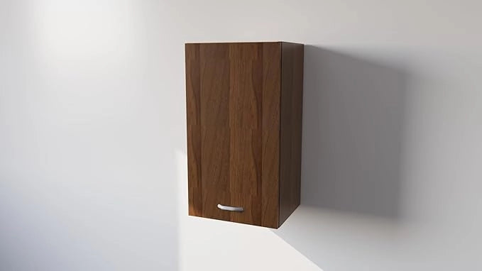 Pensile Cucina  in Legno Nobilitato Noce Mobile Alto con 1 Anta, Pensile Componibile Moderno Made in Italy (H70XL40XP32cm)