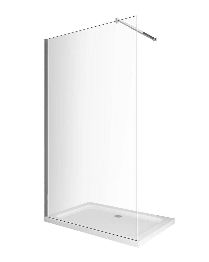 Parete doccia 8 MM Walk in Reversibile Altezza 200 CM 90 regolabile 88-90