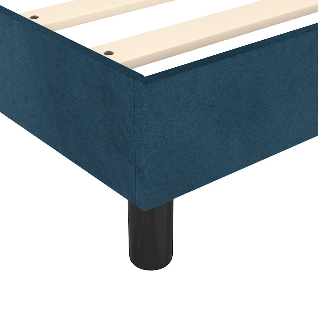 Struttura Letto a Rete a Molle Blu Scuro 160x200 cm in Velluto