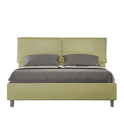Letto matrimoniale con rete imbottito 160x190 microfibra tè verde Mados