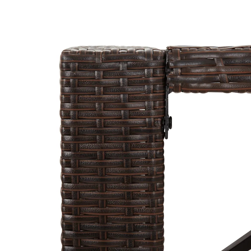 Set Bar da Giardino 9 pz con Cuscini in Polyrattan Marrone 3261512