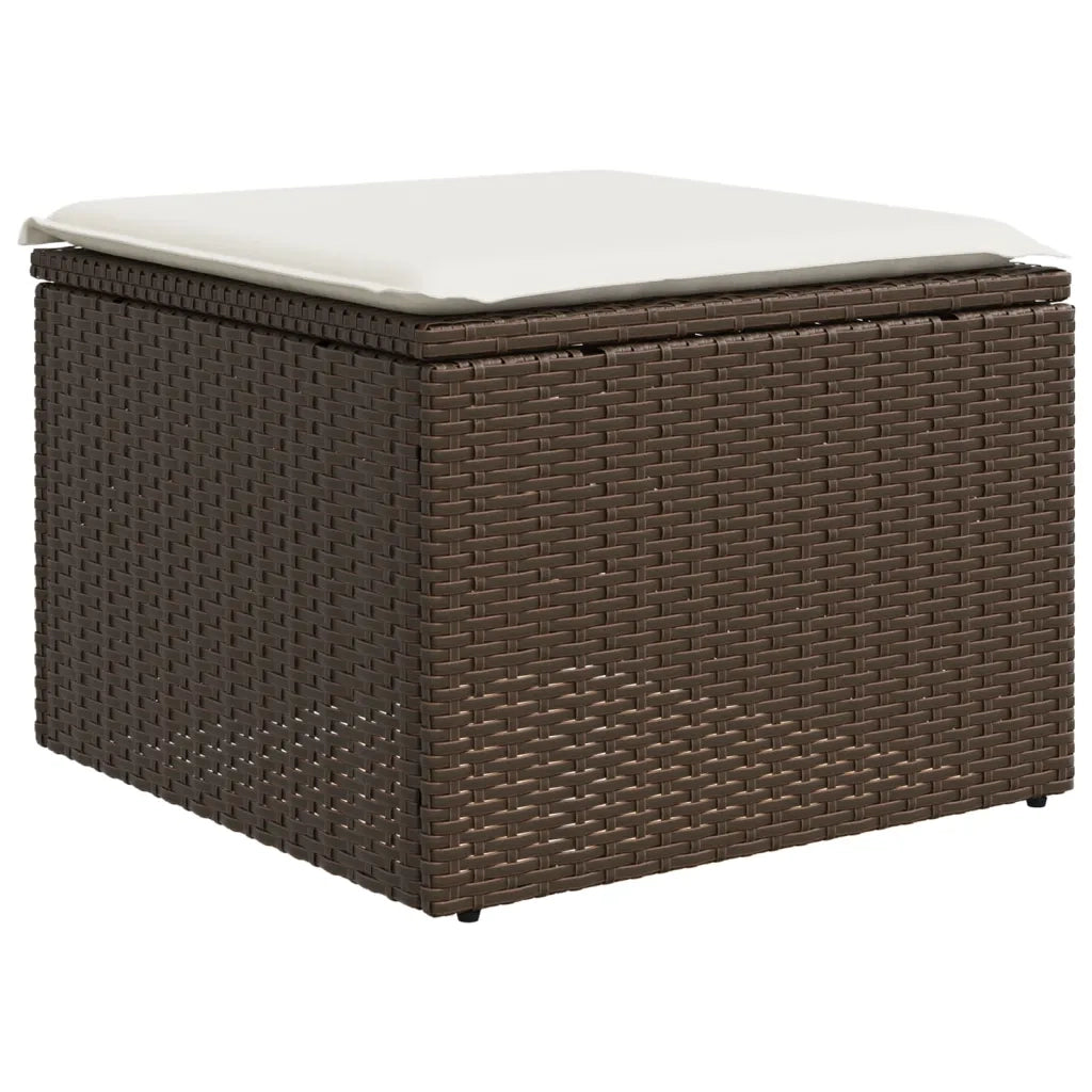 Set Divani da Giardino 7 pz con Cuscini Marrone in Polyrattan 3220502
