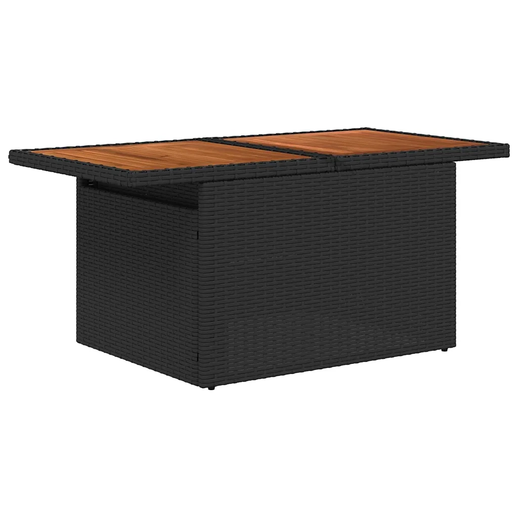 Set da Pranzo per Giardino con cuscino 7 pcs Nero e Verde acqua 3349738