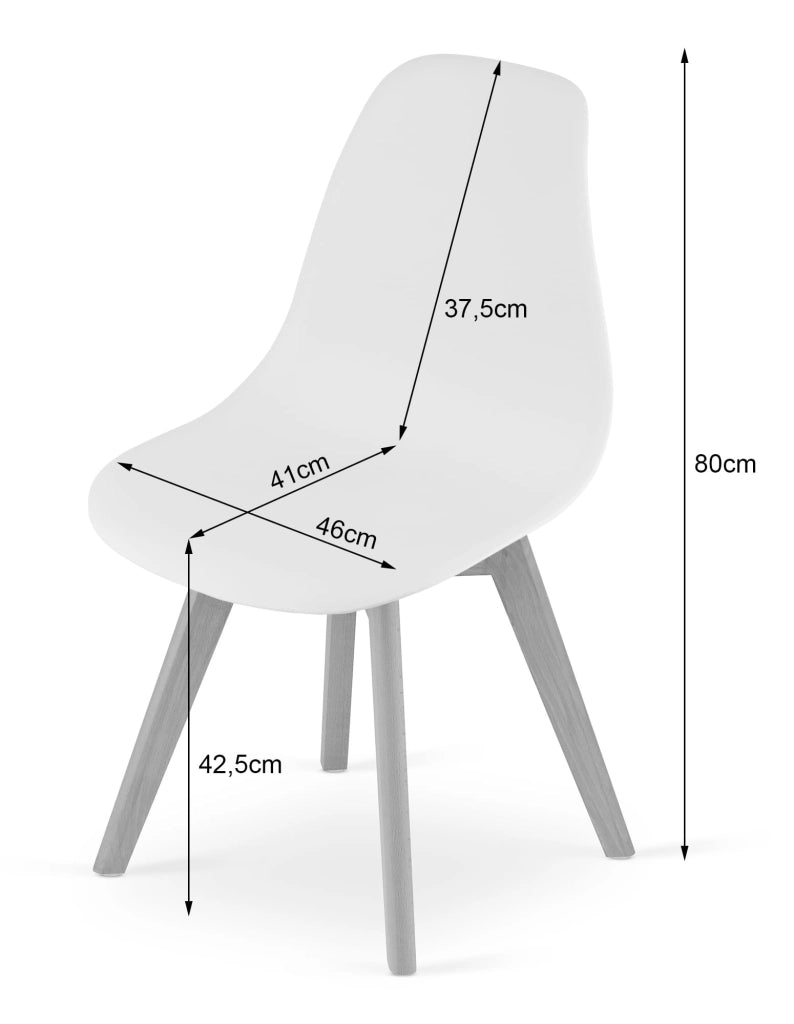 Sedia VALORA KITO - Sedie da pranzo ergonomiche nere x4